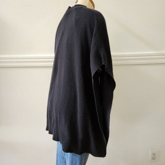 Halogen black Cardigan 100% Cashmere One Size - Picture 6 of 11